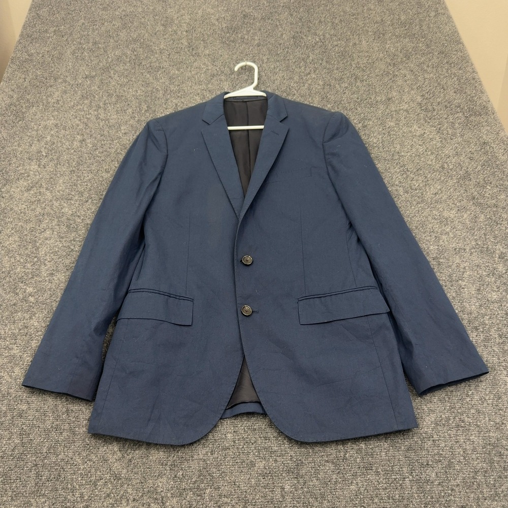 J Crew Blazer Mens 38R Blue Cotton Ludlow Two Button Professional Classic Style